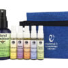 Enjoy all 5 e3 Face Mask Spritzers, plus Resilience Hand Sanitizer in a handy travel pouch.