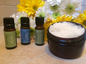 Springtime Freshness Scrub recipe using essential oil blend plus the DIY Face Exfoliator and Body Scrub Base recipe.
