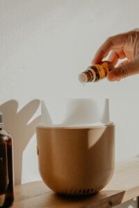 Get your morning off to a good start by diffusing essential oils into the air, breathe deeply as you prepare for the day.